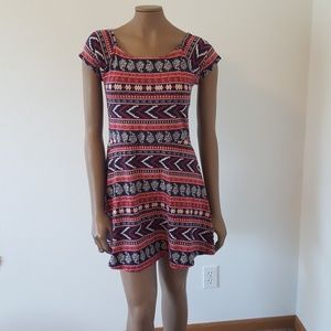 Patterned Skater Dress